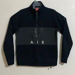 NIKE Men’s Black 1/4 Zip Nike Air Fleece Pullover Sweatshirt Size S